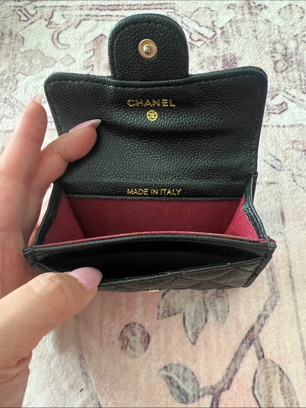 Quilted Leather cc Card Holder